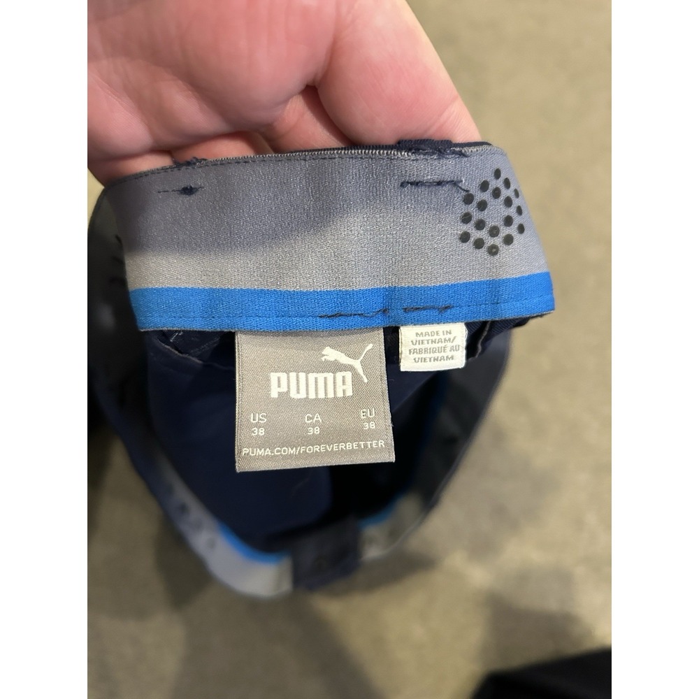 Puma Golf Men's High Rise Flat Front Camino Shorts - Size 38 - Navy Blue - Picture 3 of 3